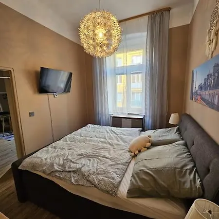 Dvoupokojovy S Kuchyni, Obyvacim Pokojem, Loznici , Satnou A Koupelnou V Bytovem Dome V Centru Mesta アパート ヘプ