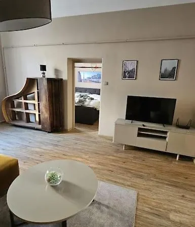 Dvoupokojovy S Kuchyni, Obyvacim Pokojem, Loznici , Satnou A Koupelnou V Bytovem Dome V Centru Mesta ヘプ
